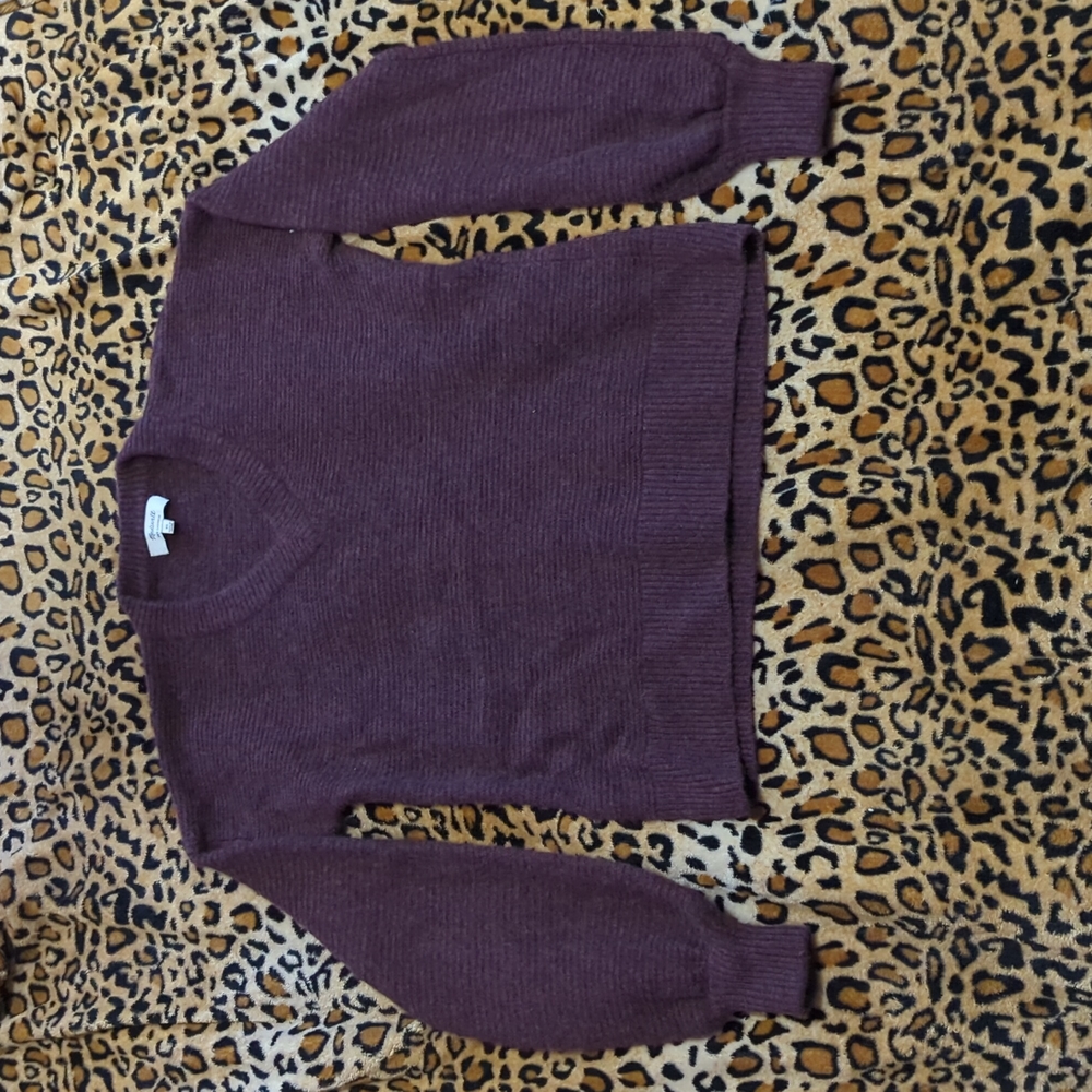 Madewell Puffed Sleeve Ribbed Sweater
